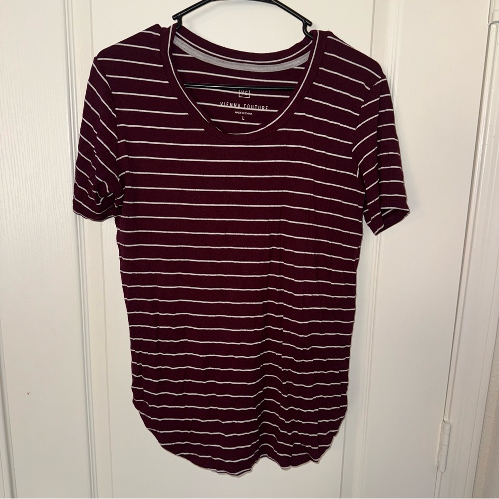 Vienna Couture Women’s V Neck Blouse Short Sleeve Shirt